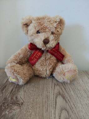 Rare Downton Abbey: The Exhibition Official Teddy Bear - Gold Embroidered "DA" L